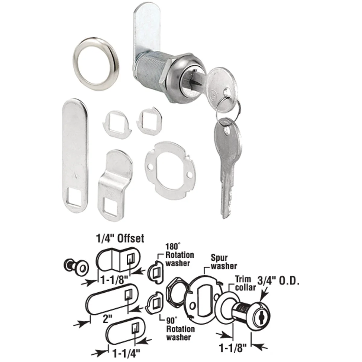 Organic Defender Security 3 4 Steel Drawer Cabinet Lock - Keyed Different High-End