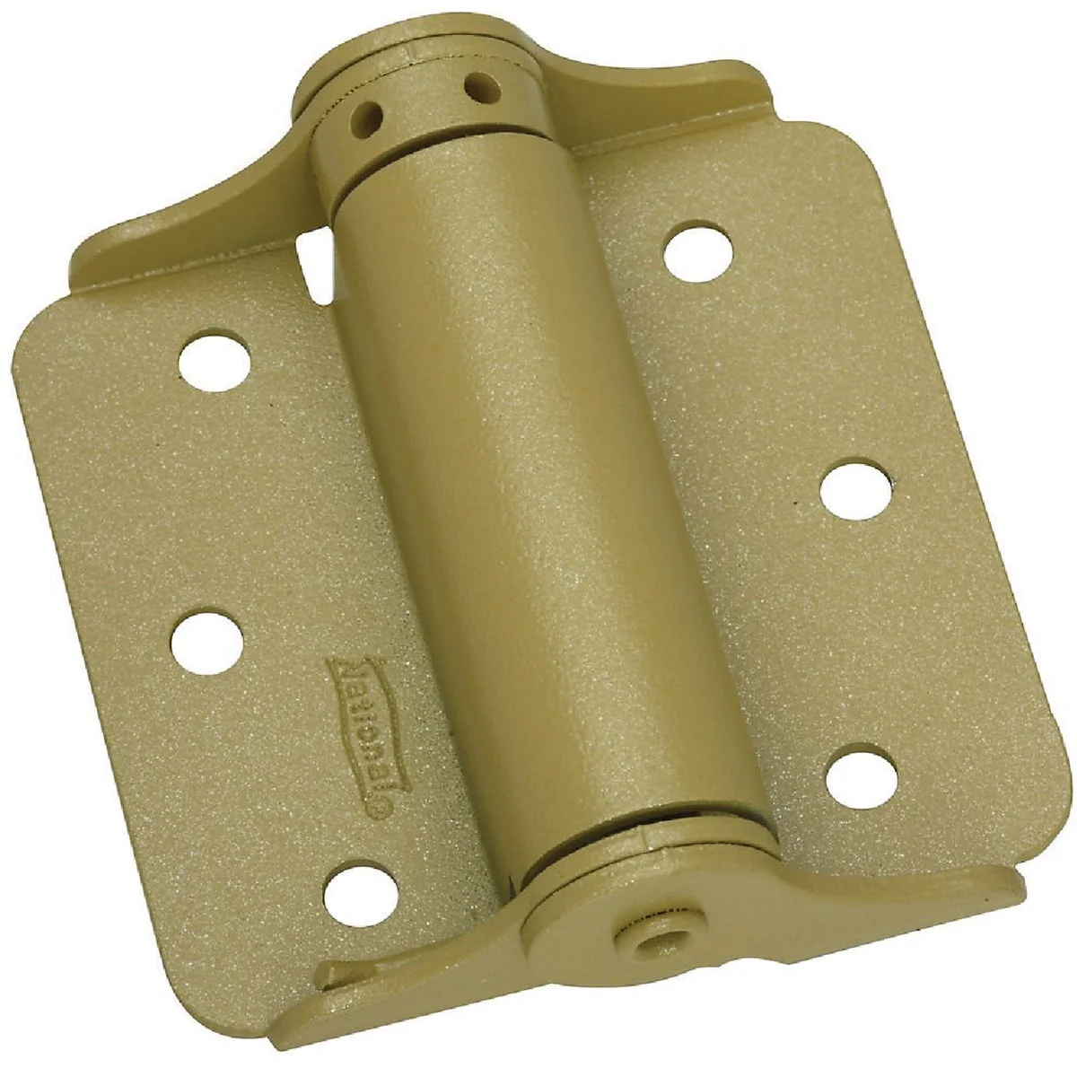 Relaxed National 3 In. BakEnamel Brass Full-Surface Spring Door Hinge 2-Pack Convenient