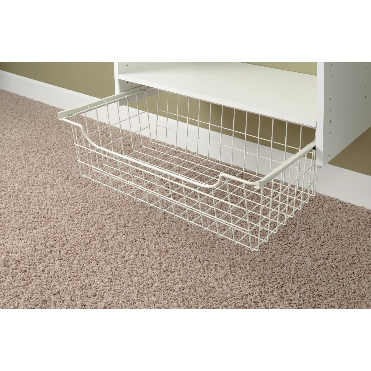 Flexible Easy Track 8 In. White Wire Basket Expertly Made