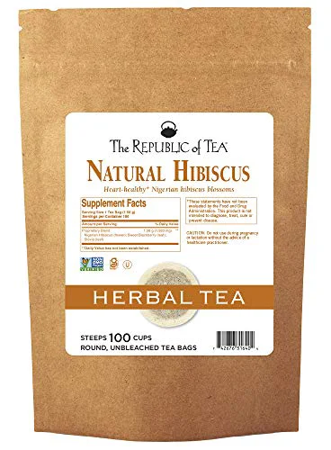 Dependable Natural Hibiscus Super Refill Herbal Tea 100 Count Smooth