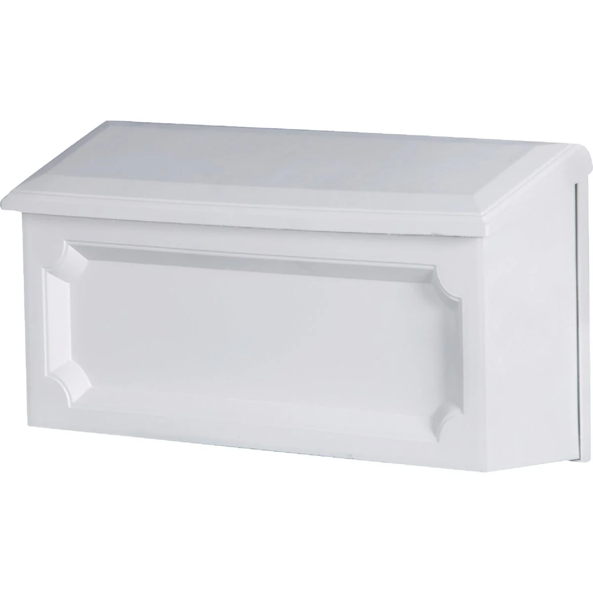 Proven Gibraltar Windsor White Horizontal Wall Mount Mailbox Natural