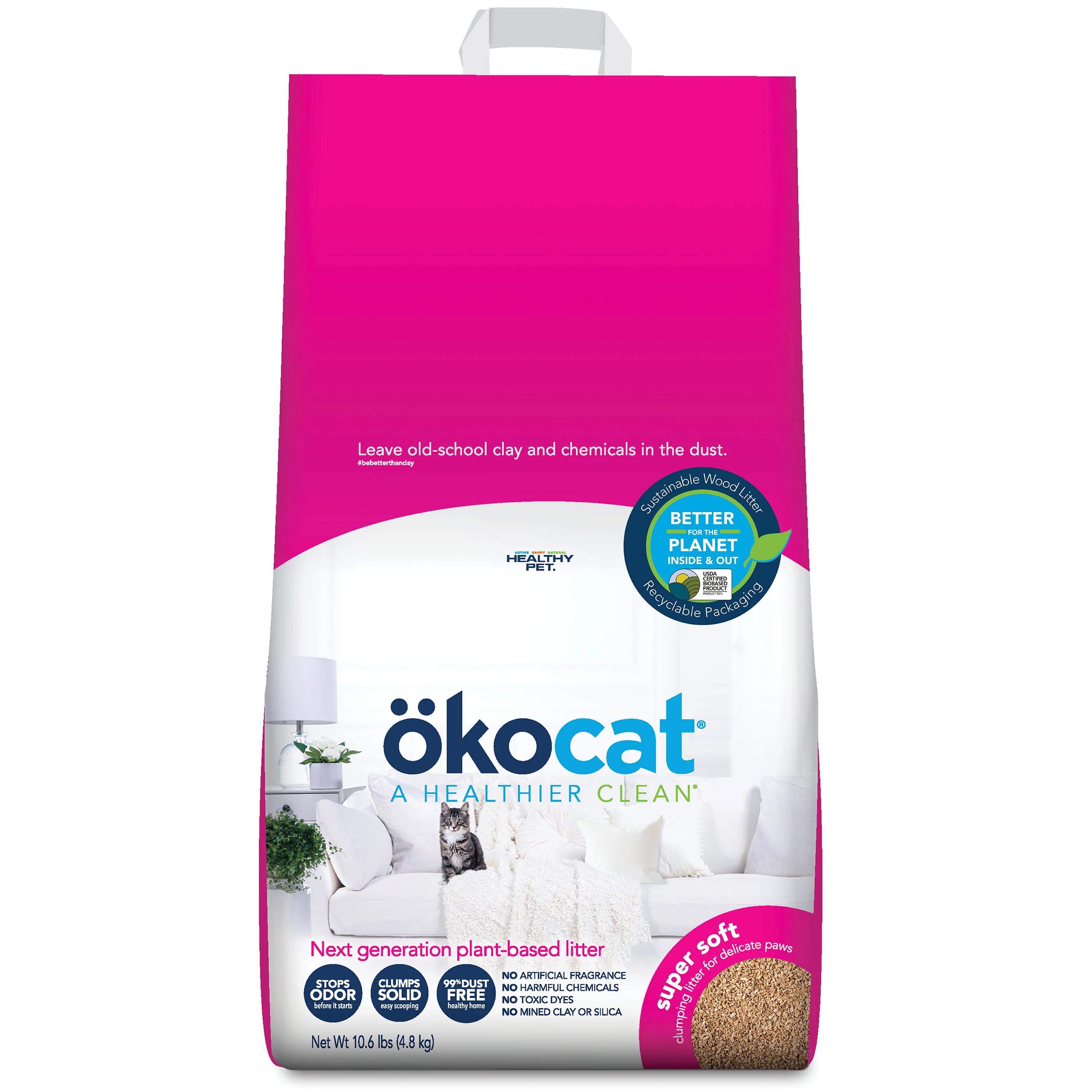 Prestigious okocat Super Soft Clumping Wood Cat Litter High-Grade