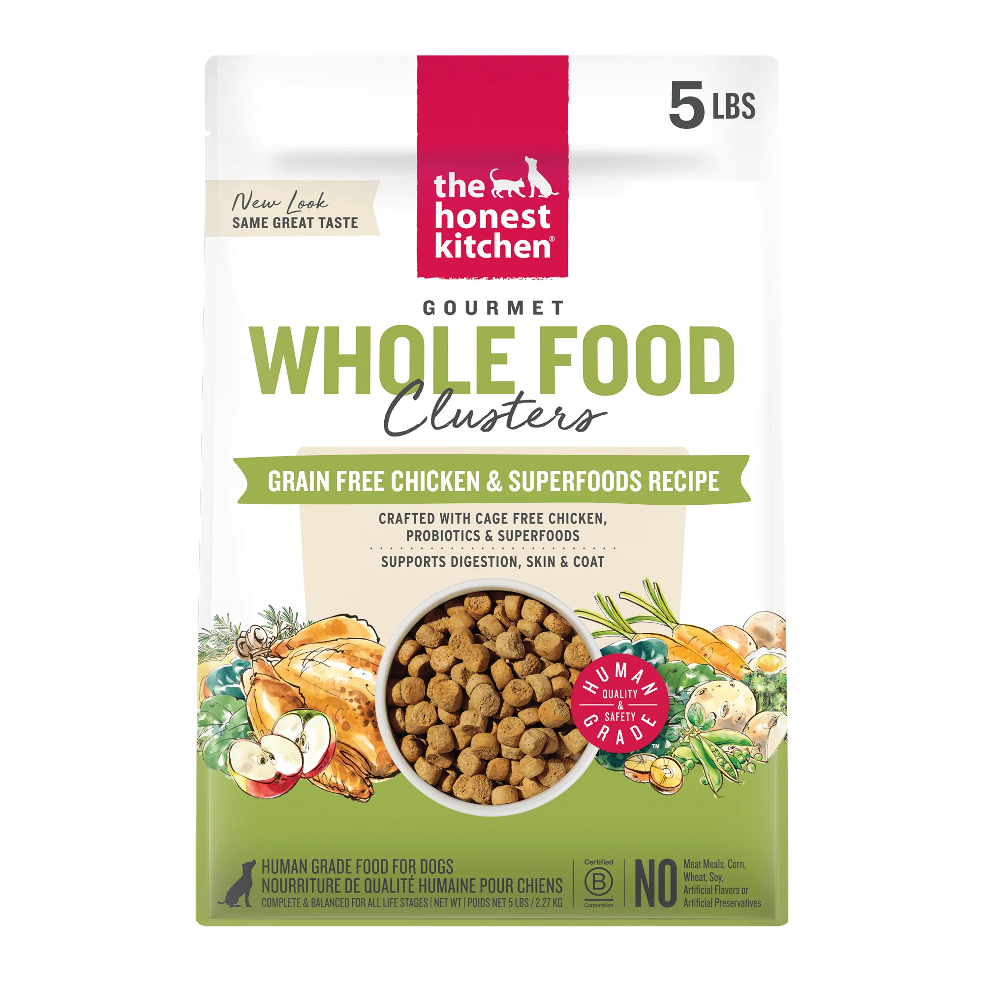 Original Design The Honest Kitchen Dry Dog Food Grain Chicken Whole Food Clusters Environmentally Friendly