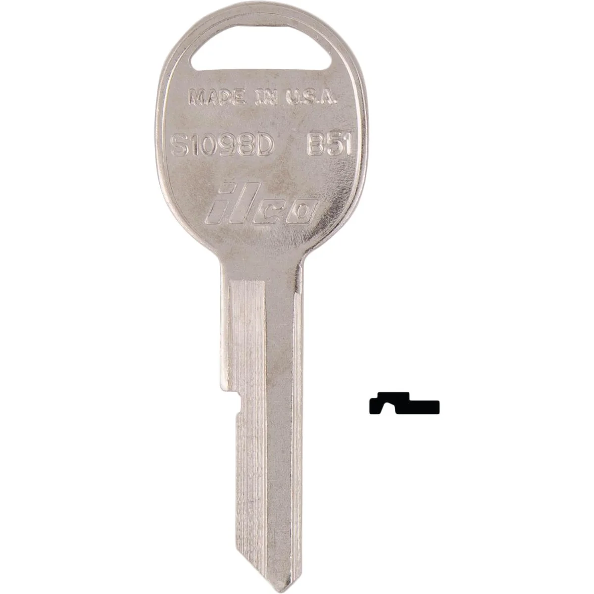 Authentic ILCO GM Nickel Plated Automotive Key B51 10-Pack Flexible
