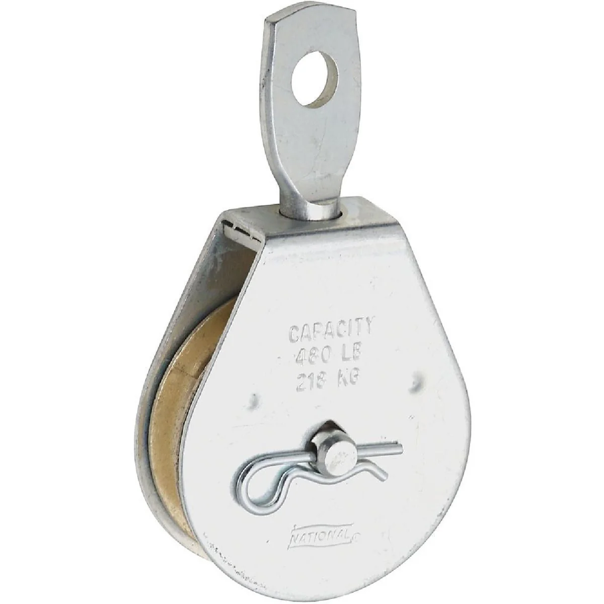 Sophisticated National 3211 2 In. O.D. Single Swivel Eye Steel Rope Pulley Responsible