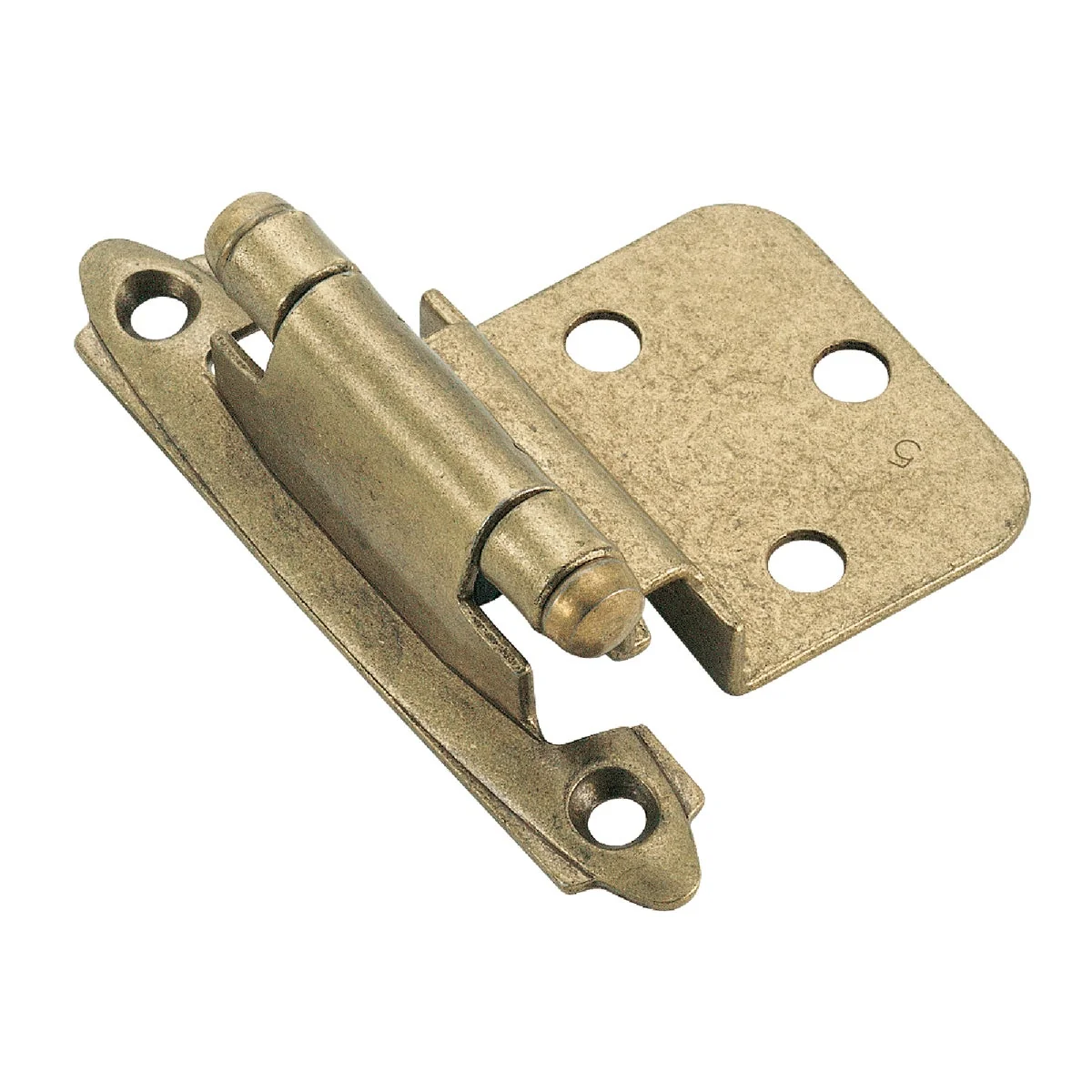 Elite Amerock Burnished Brass 3 8 In. Self-Closing Inset Hinge 2-Pack Lightweight