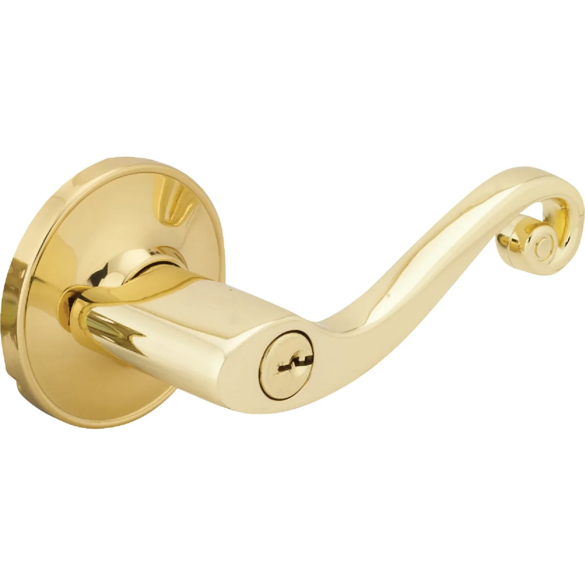 Advanced Steel Pro Polished Brass Scroll Entry Door Lever Premium Material