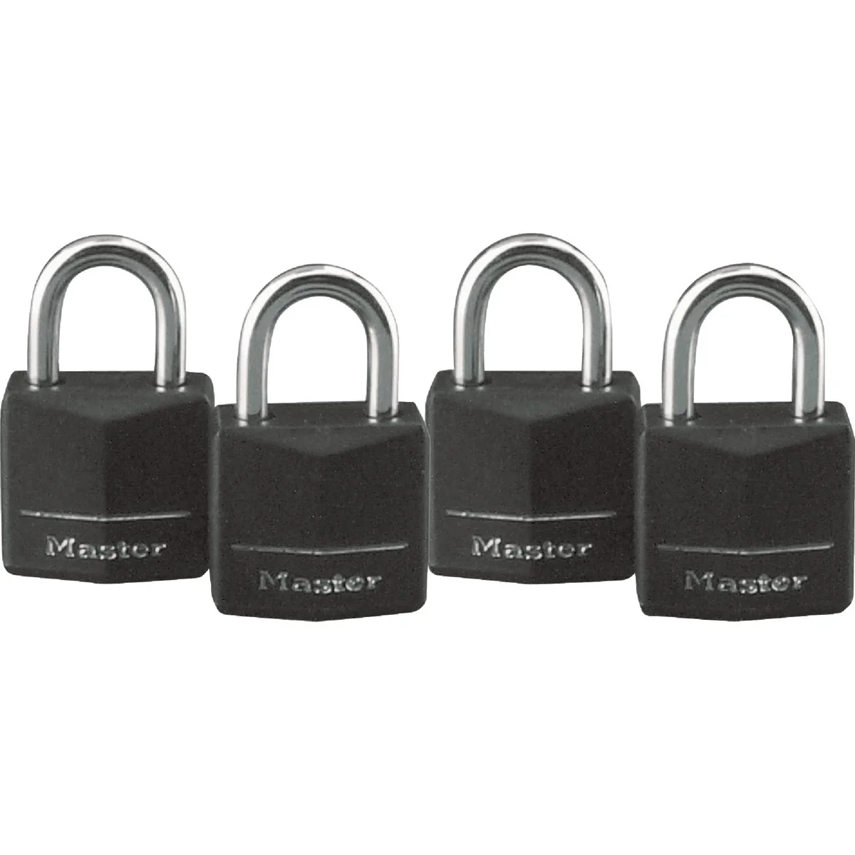 Smart Master Lock 3 4 In. W. Black Covered Keyed Alike Padlock 4-Pack Healthy