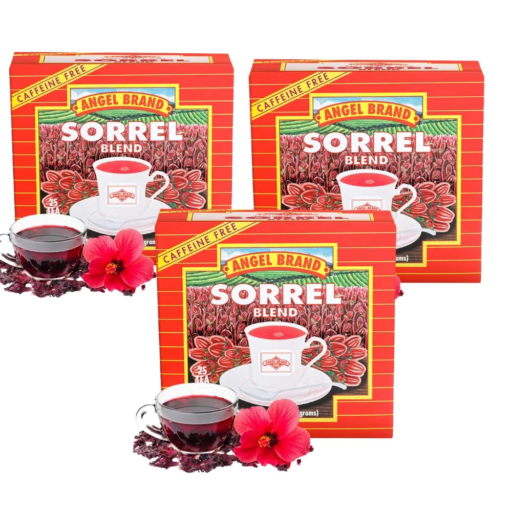 Artisan Angel Brand Sorrel Tea Bags 25 – Pack of 3 – Hibiscus Flower Tea for Refreshing Flavor Top-Quality