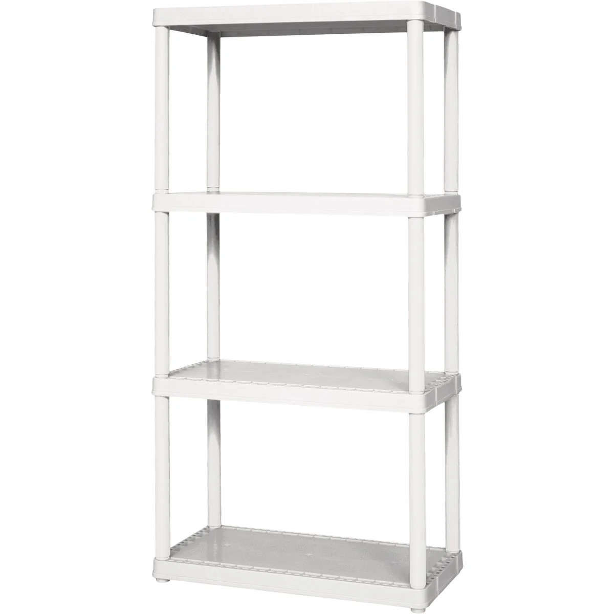 Gracious Living 4 Shelf Light Duty White Solid Unit Traditional