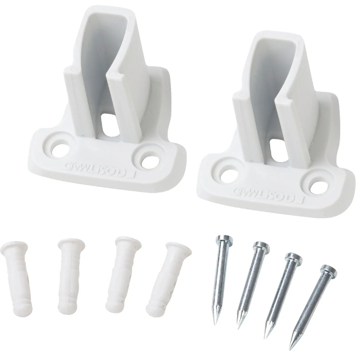 Outstanding ClosetMaid SuperSlide White Resin Wire Shelf End Bracket 12-Pack Crafted