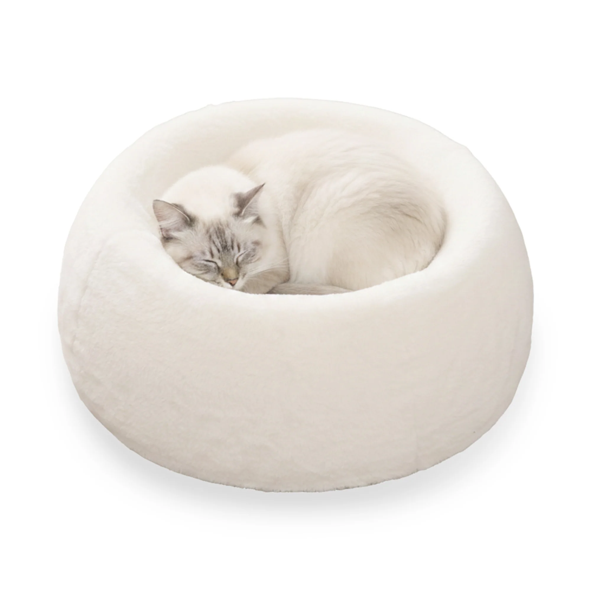 Premium Material PawsPik® Comfort Orthopedic Faux Rabbit Fur Memory Foam Cat Small Dog Bed Versatile