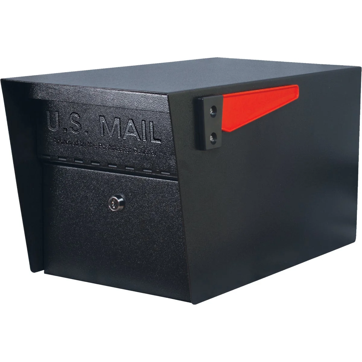 Elite Mail Boss Mail Manager Black Steel Locking Security Post Mount Mailbox Fast