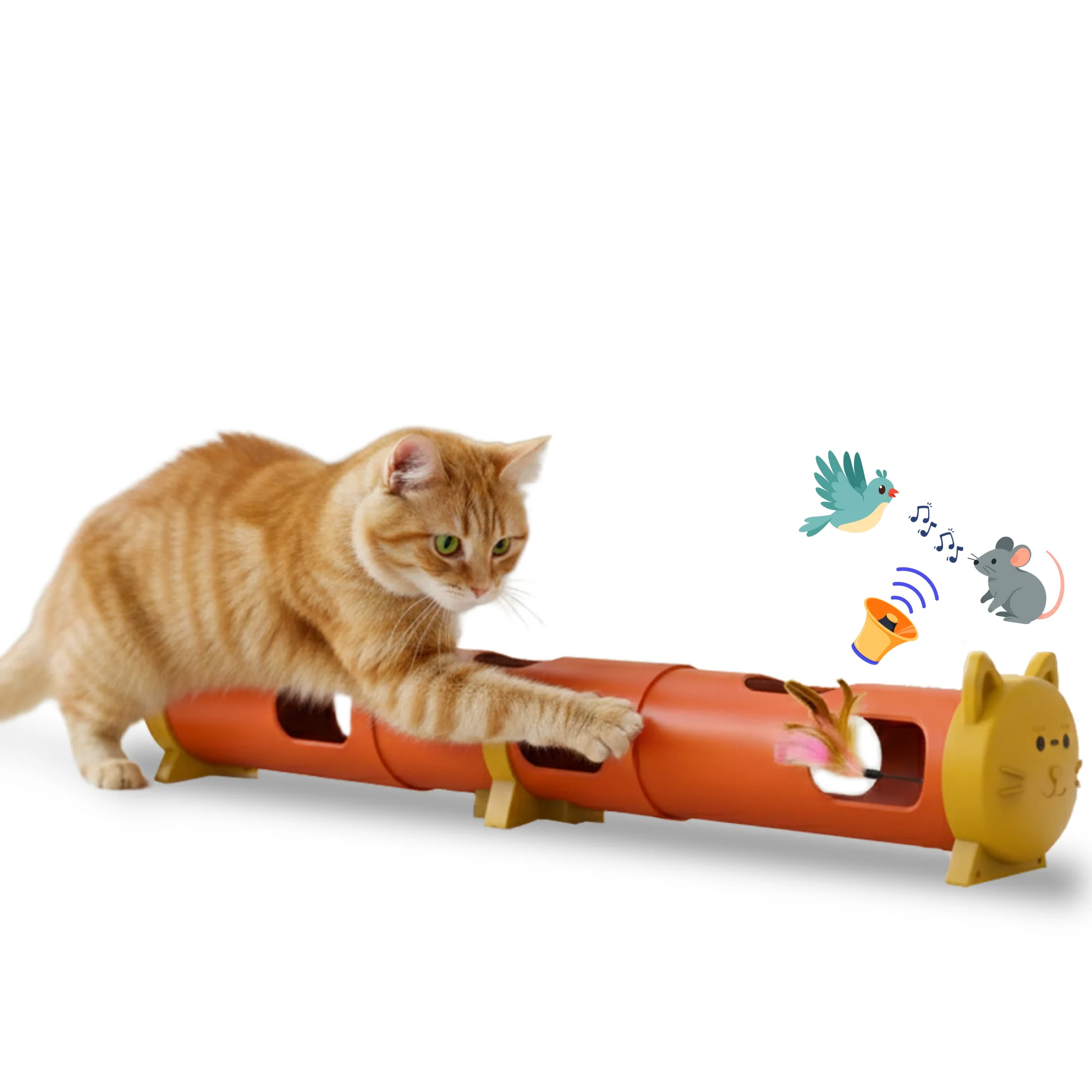 Sustainable PawsPik® Electric Feather Teaser-Tube Cat Toy Fast