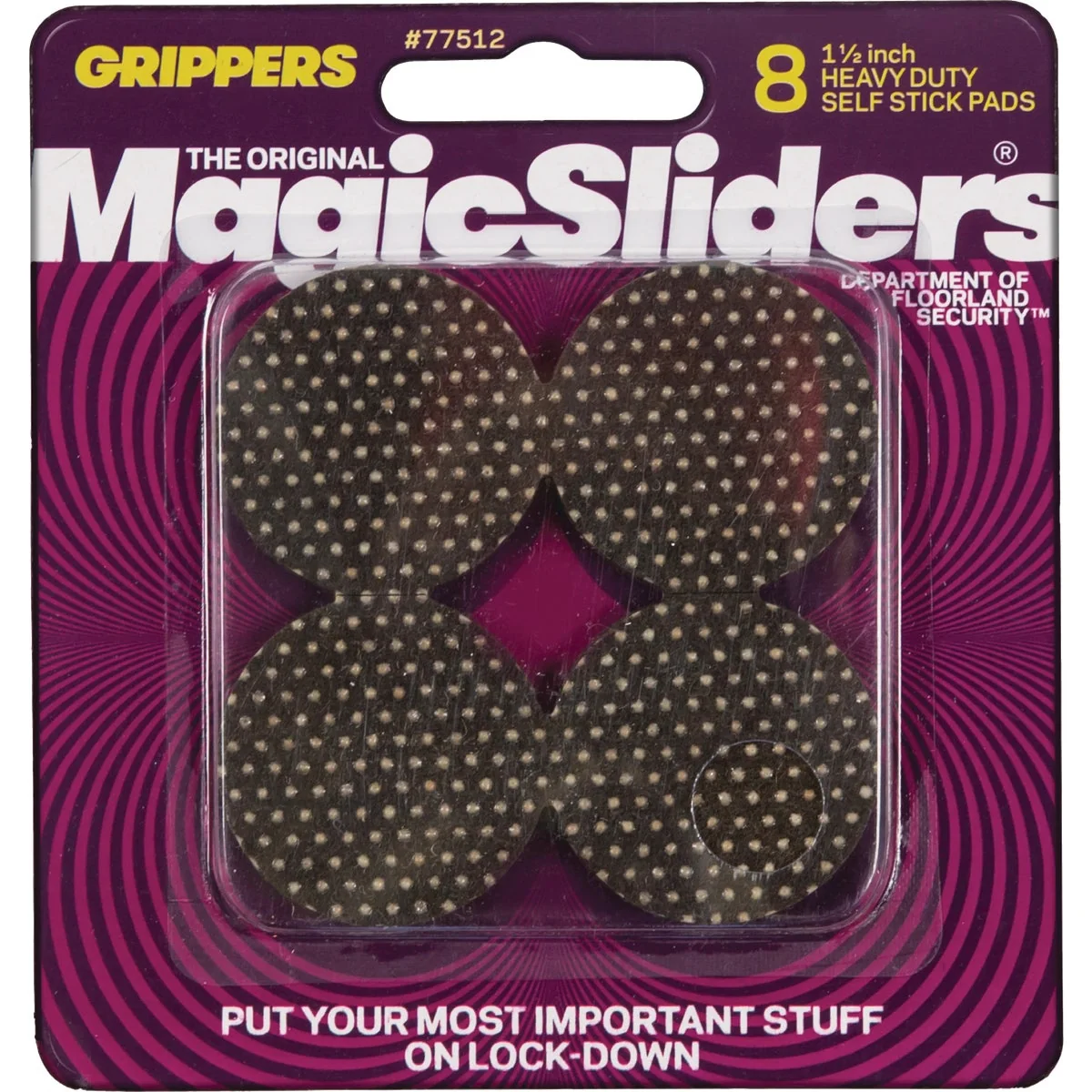 Durable Sliders 1-1 2 In. Heavy Duty Gripper Pad 8-Pack Eco-Friendly