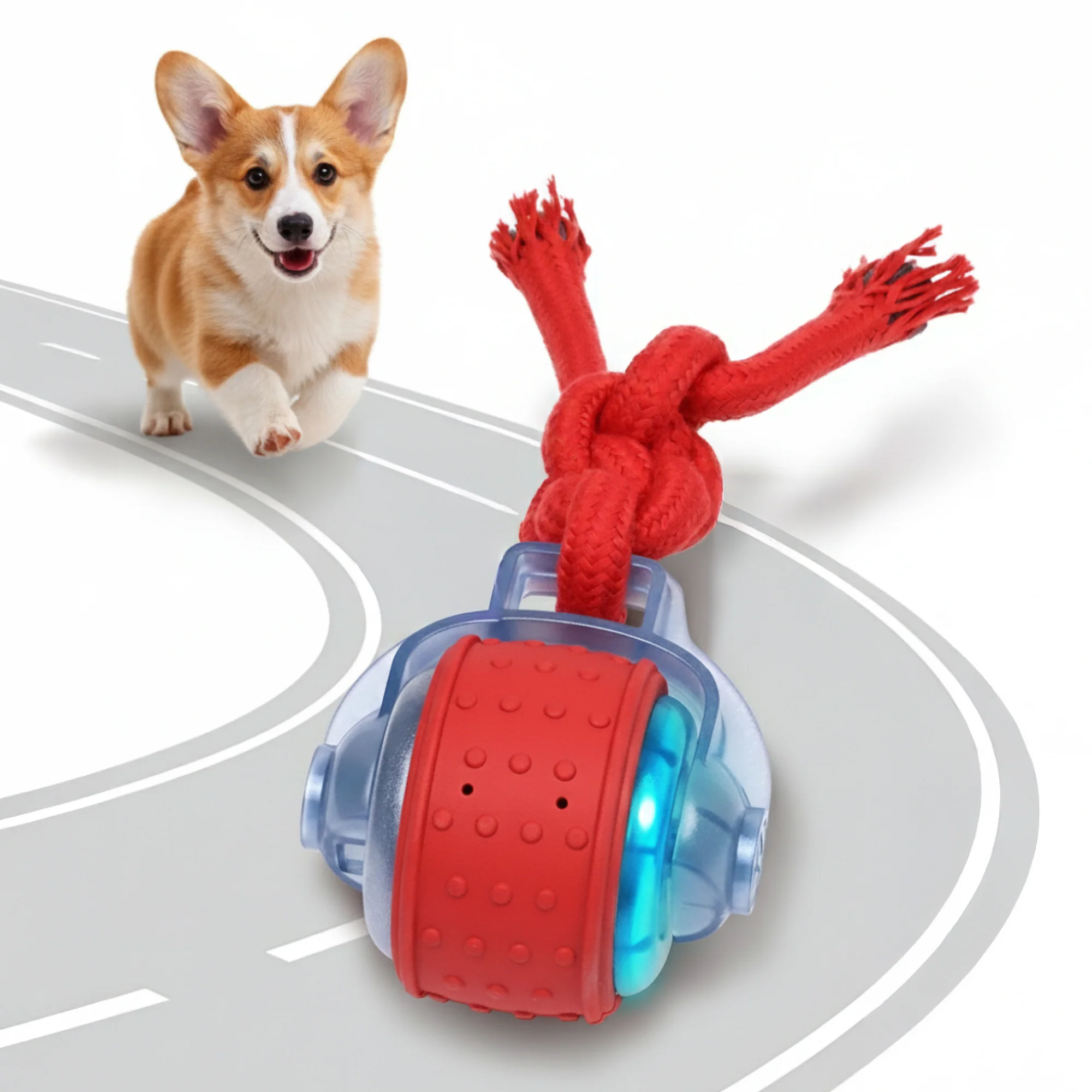 Superior PawsPik® Tug Spin Smart Interactive Dog Toy Red Selected