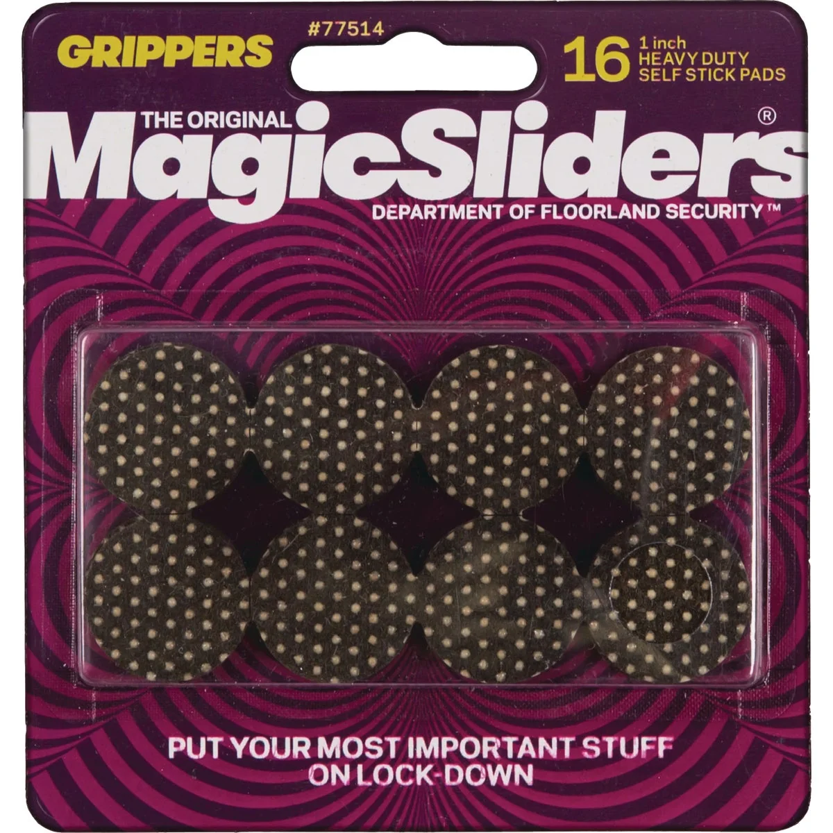 Green Sliders 1 In. Heavy Duty Gripper Pad 16-Pack Casual