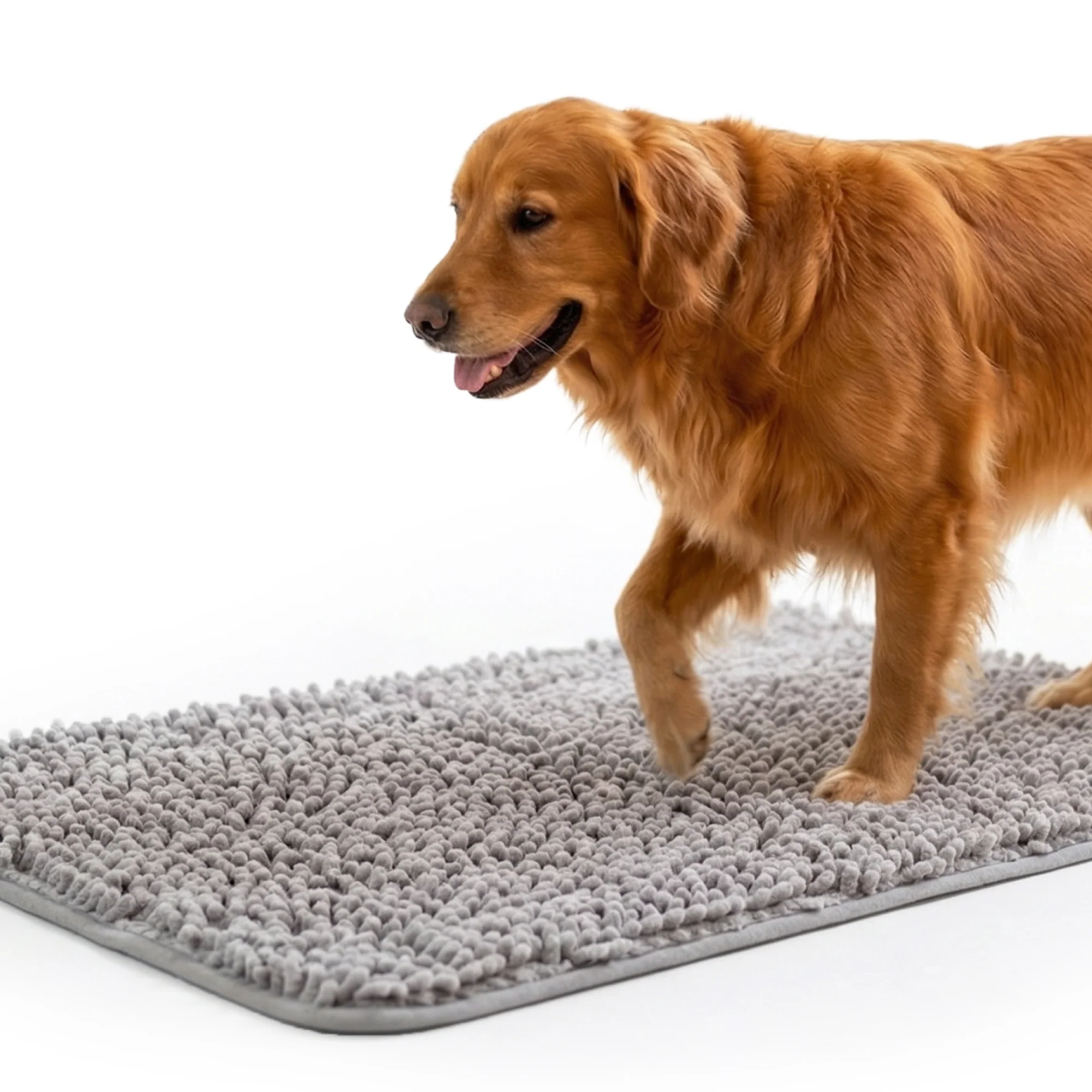 Exclusive PawsPik® Super Absorbent Microfiber Dog Doormat Gray Smart
