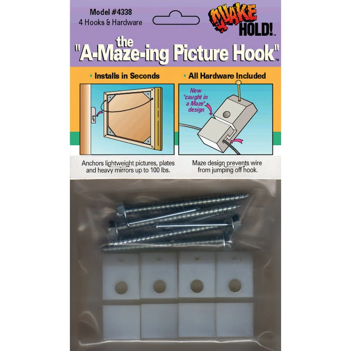Top-Quality QuakeHold A-Mazing Picture Hanger Quality