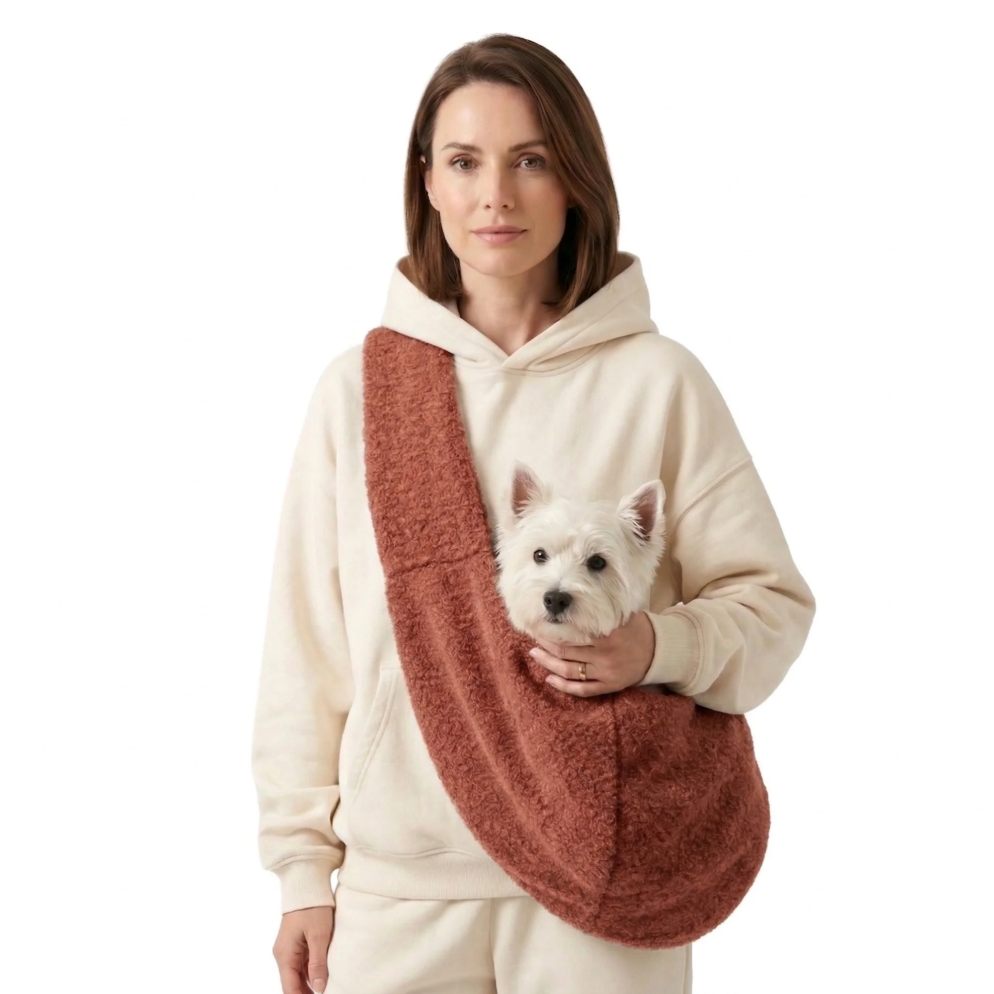 Functional PawsPik® Snuggle Sling Plush Pet Carrying Bag Crafted