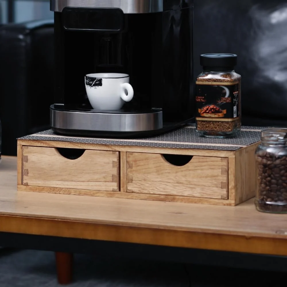 Original Storage Drawer Holder for Capsules Coffee Pod K-cup Organizer 2 Drawers for Counter Organization for Kitchen Utensil Storage Home Decor Office High-Quality
