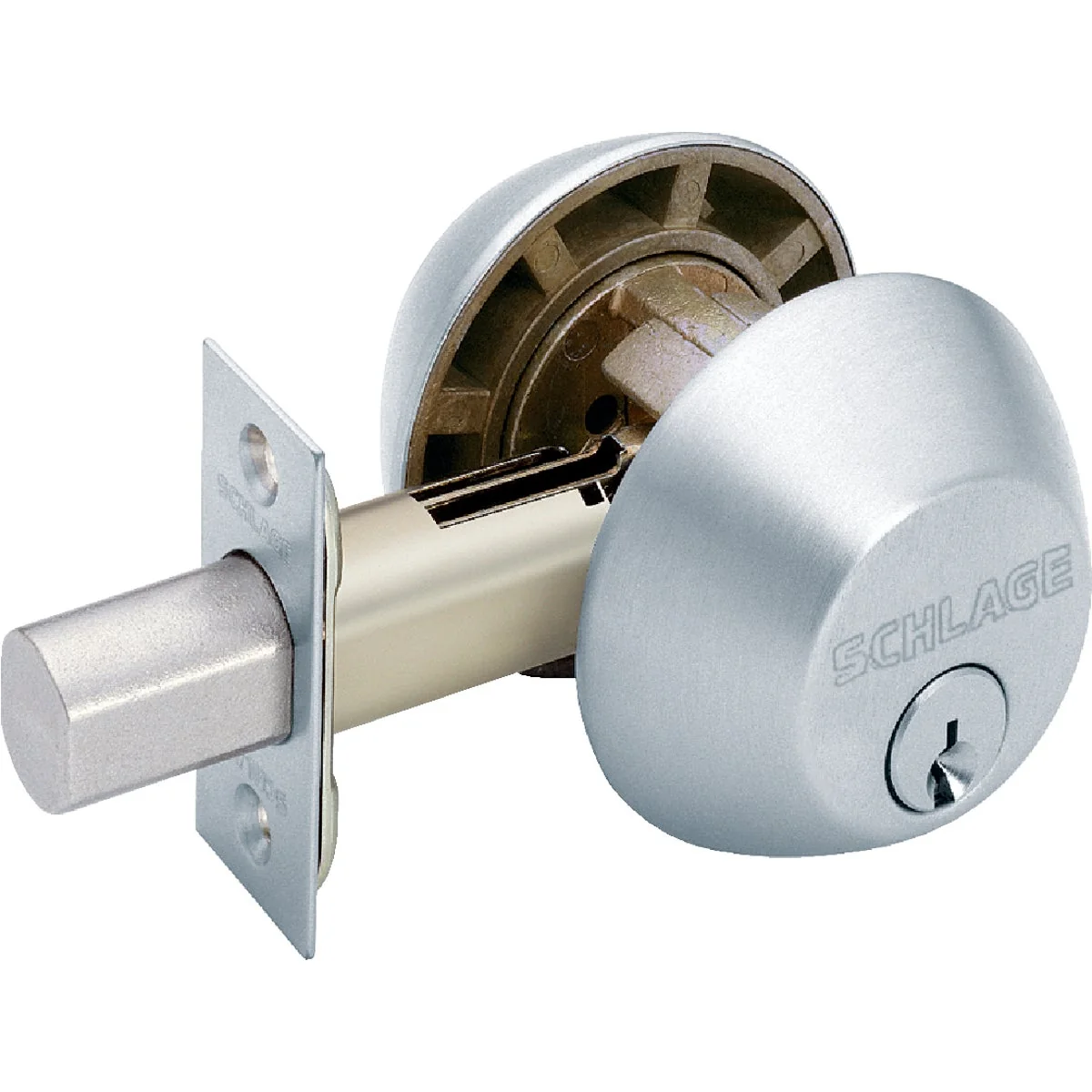 High-Grade Schlage Light-Duty Commercial Satin Chrome Double Cylinder Deadbolt Innovative