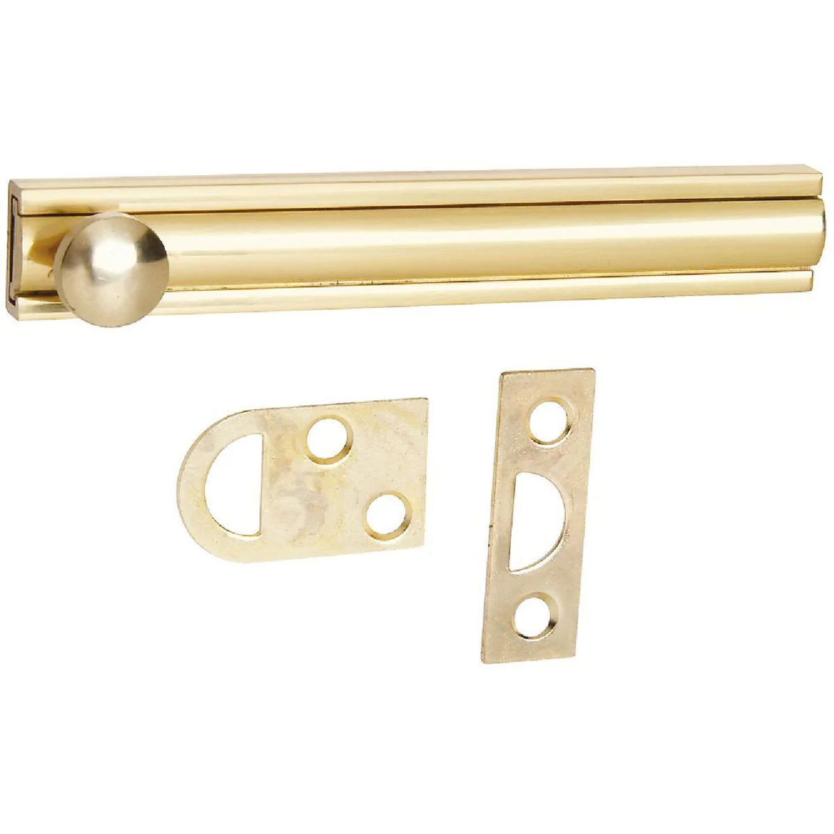 Contemporary National Gallery Series 4 In. Polished Brass Door Surface Bolt Trendy