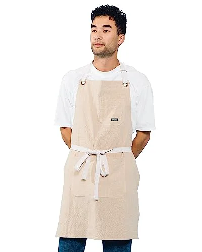 Quality Linen Kitchen Apron for Cooking Relaxed