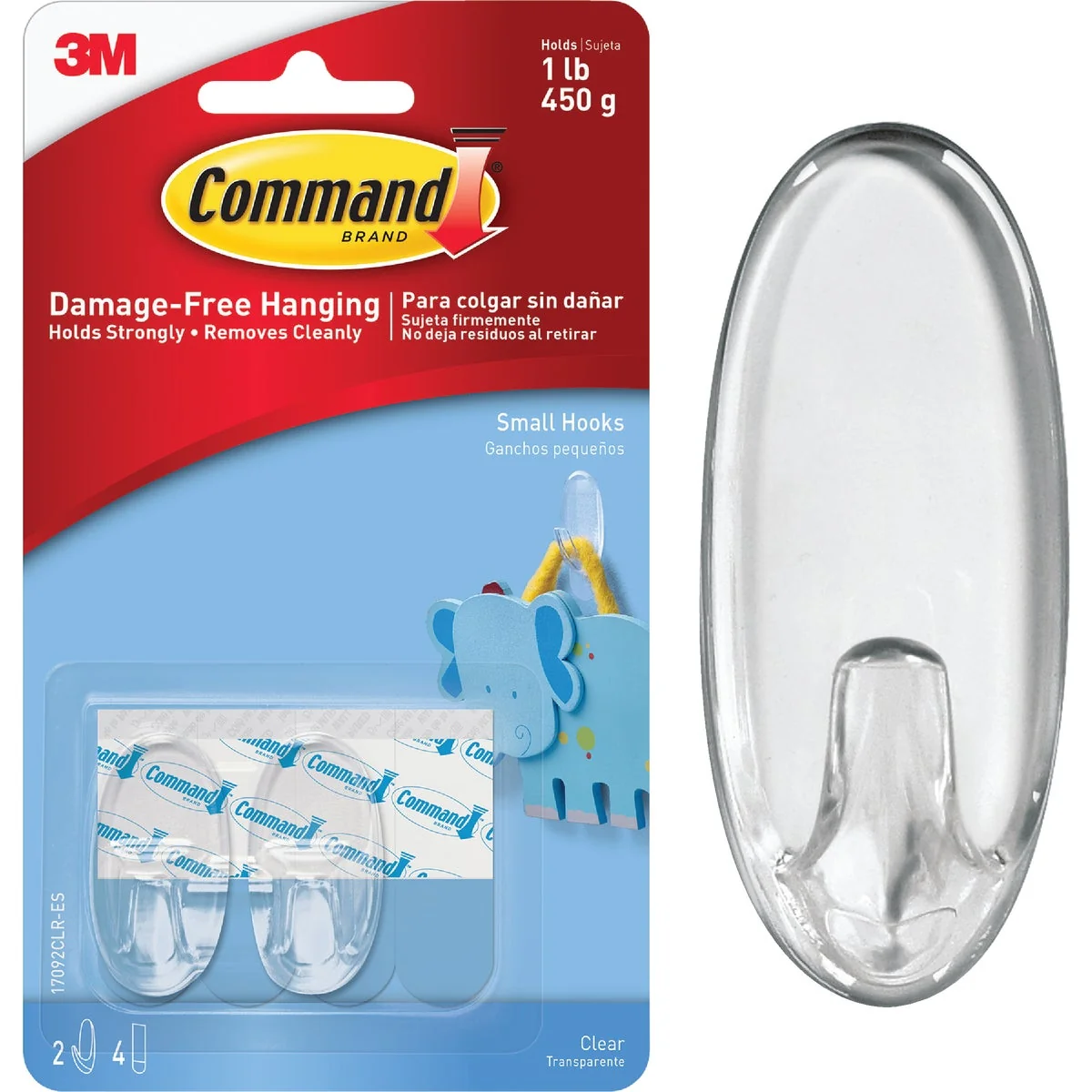 Quality Command 7 8 In. x 1-5 8 In. General Adhesive Utility Hook 2 Pack Exceptional