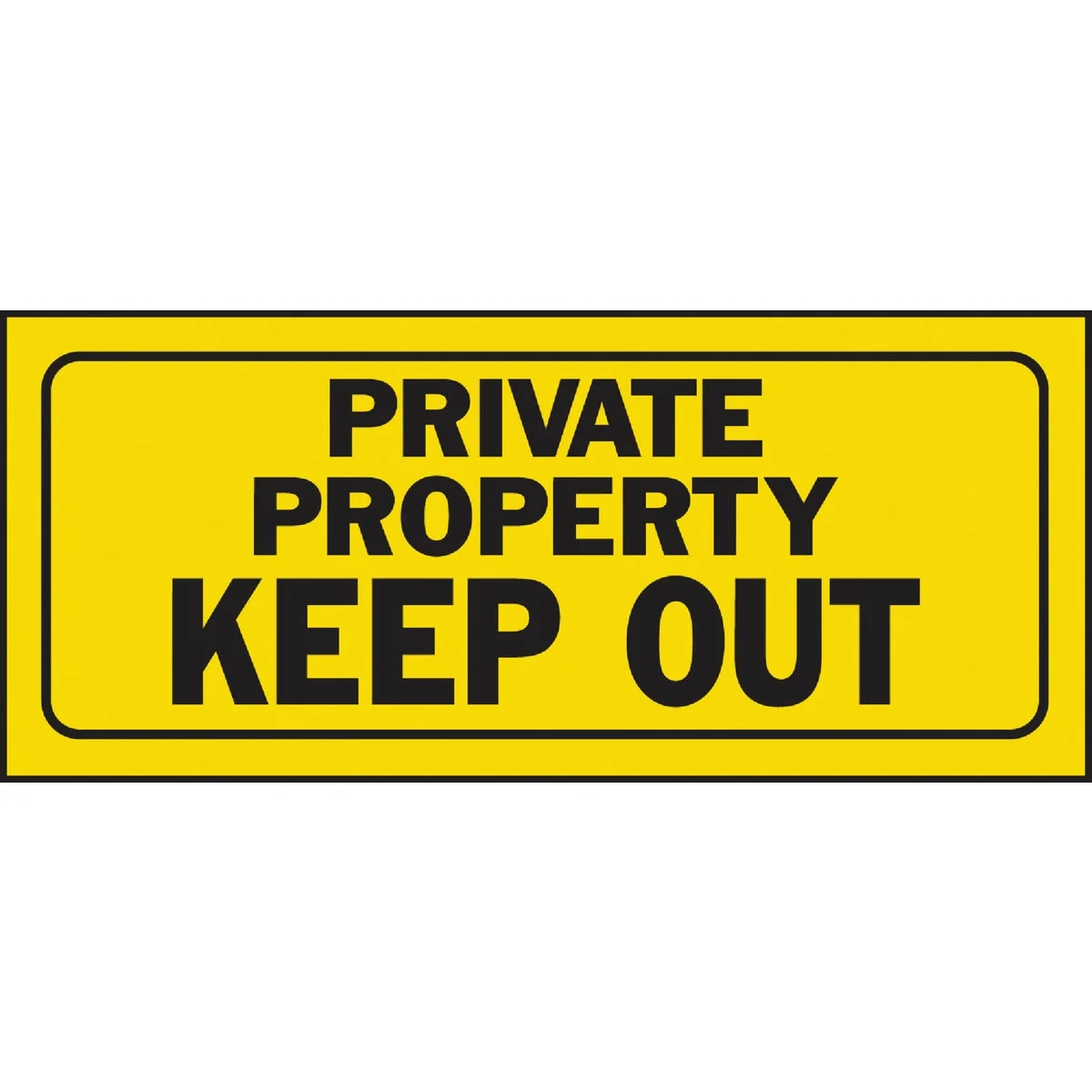 Natural Hy-Ko Plastic Sign Private Property Keep Out Comfortable