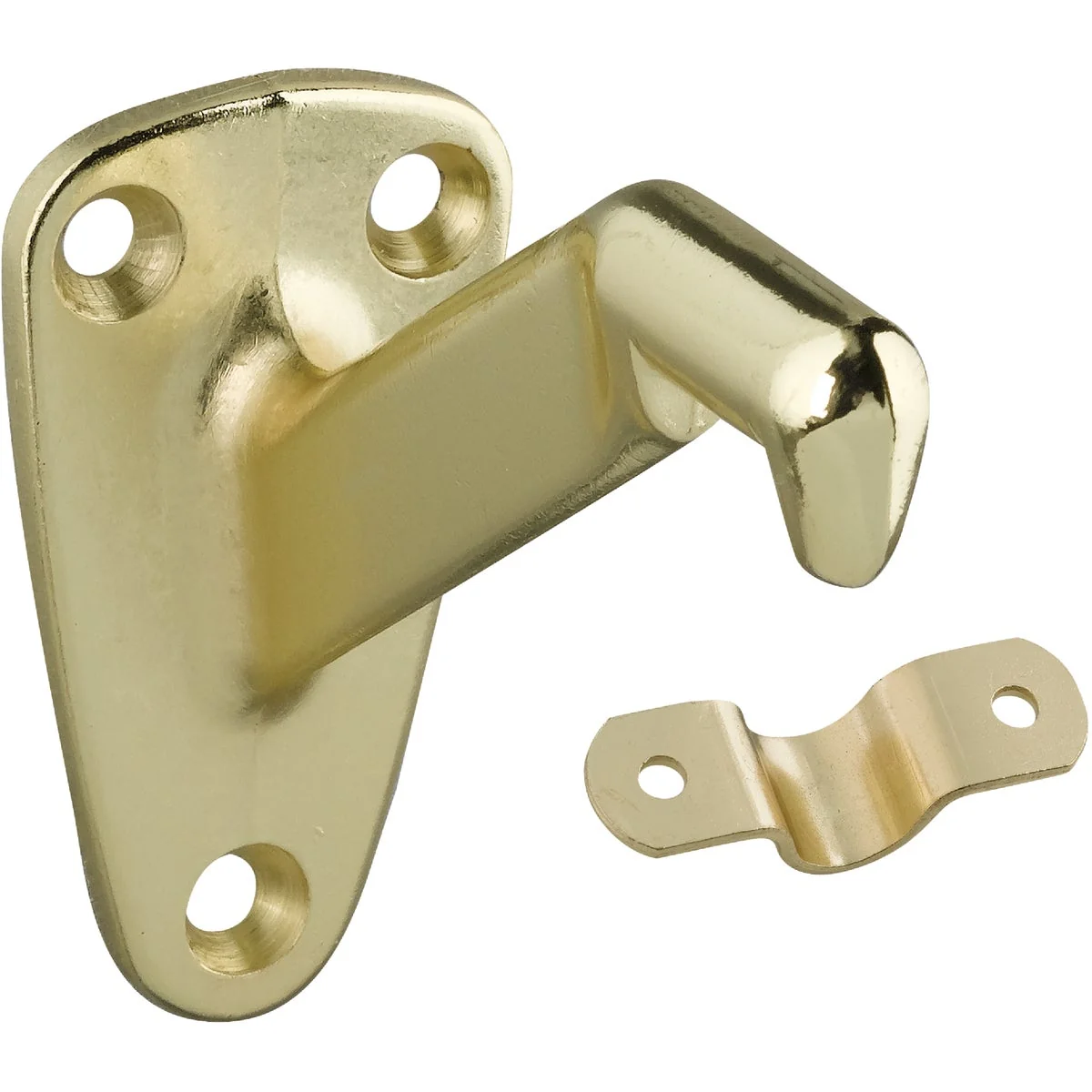 High-End National Hardware Polished Brass Handrail Bracket Secure