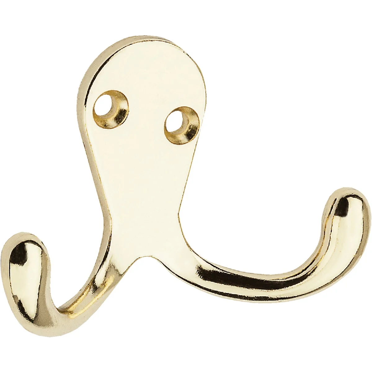 Luxury National Brass Double Clothes Wardrobe Hook 2 per Card Fine