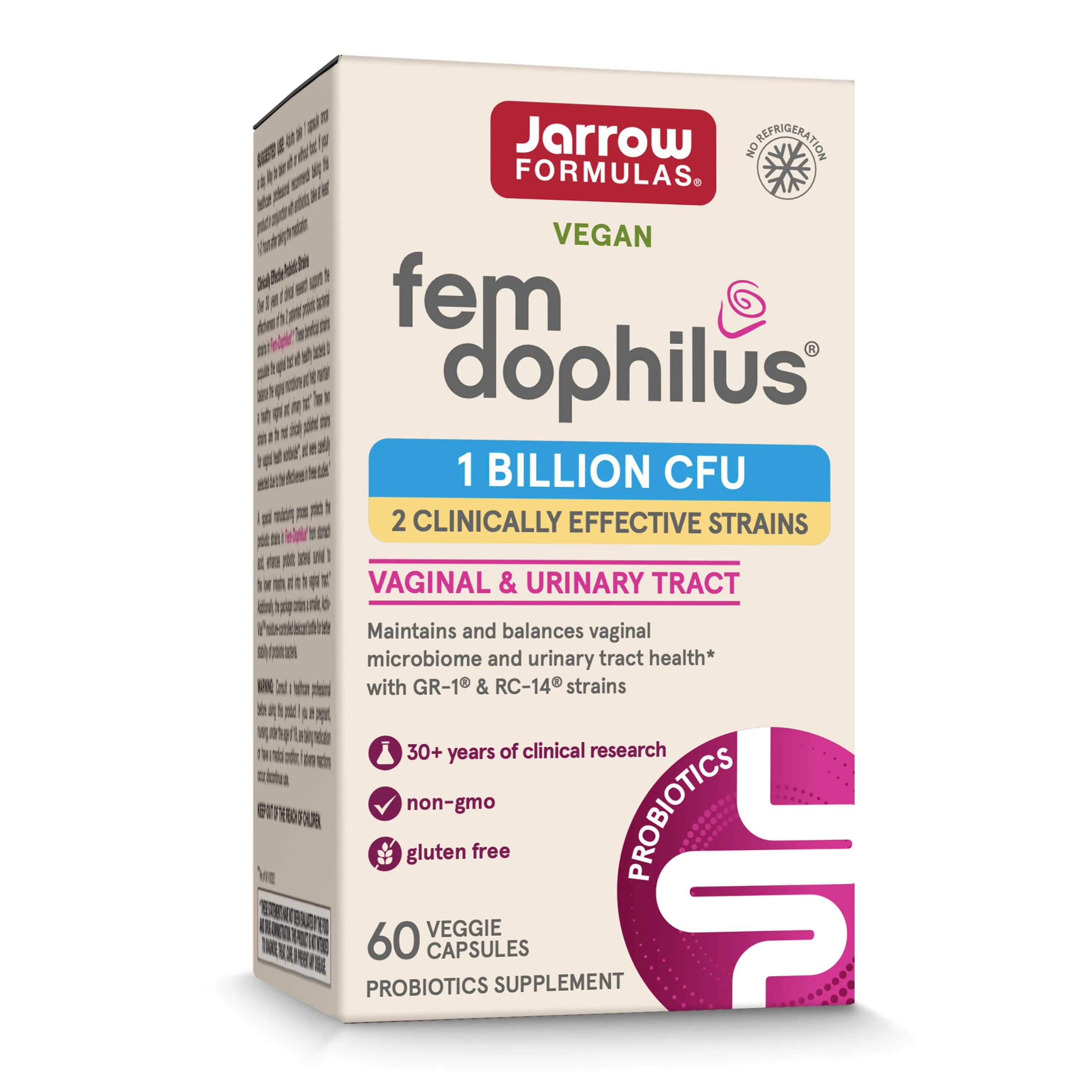 Secure Jarrow Fem-Dophilus Probiotics High-Grade
