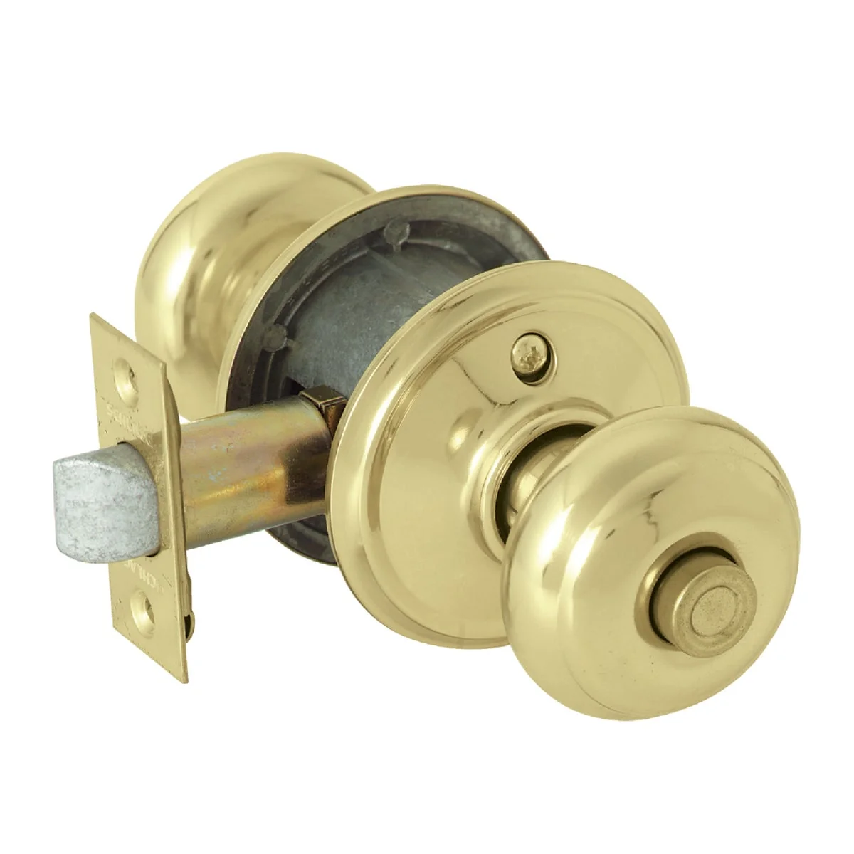 Environmentally Friendly Schlage Georgian Bright Brass Bed Bath Door Knob Safe