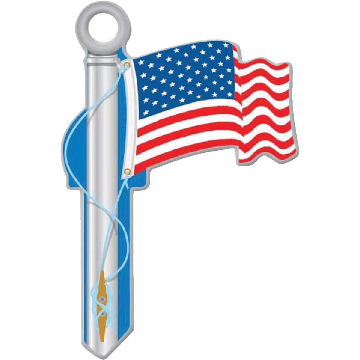 Stylish Lucky Line American Flag Design Decorative House Key KW11 Reliable