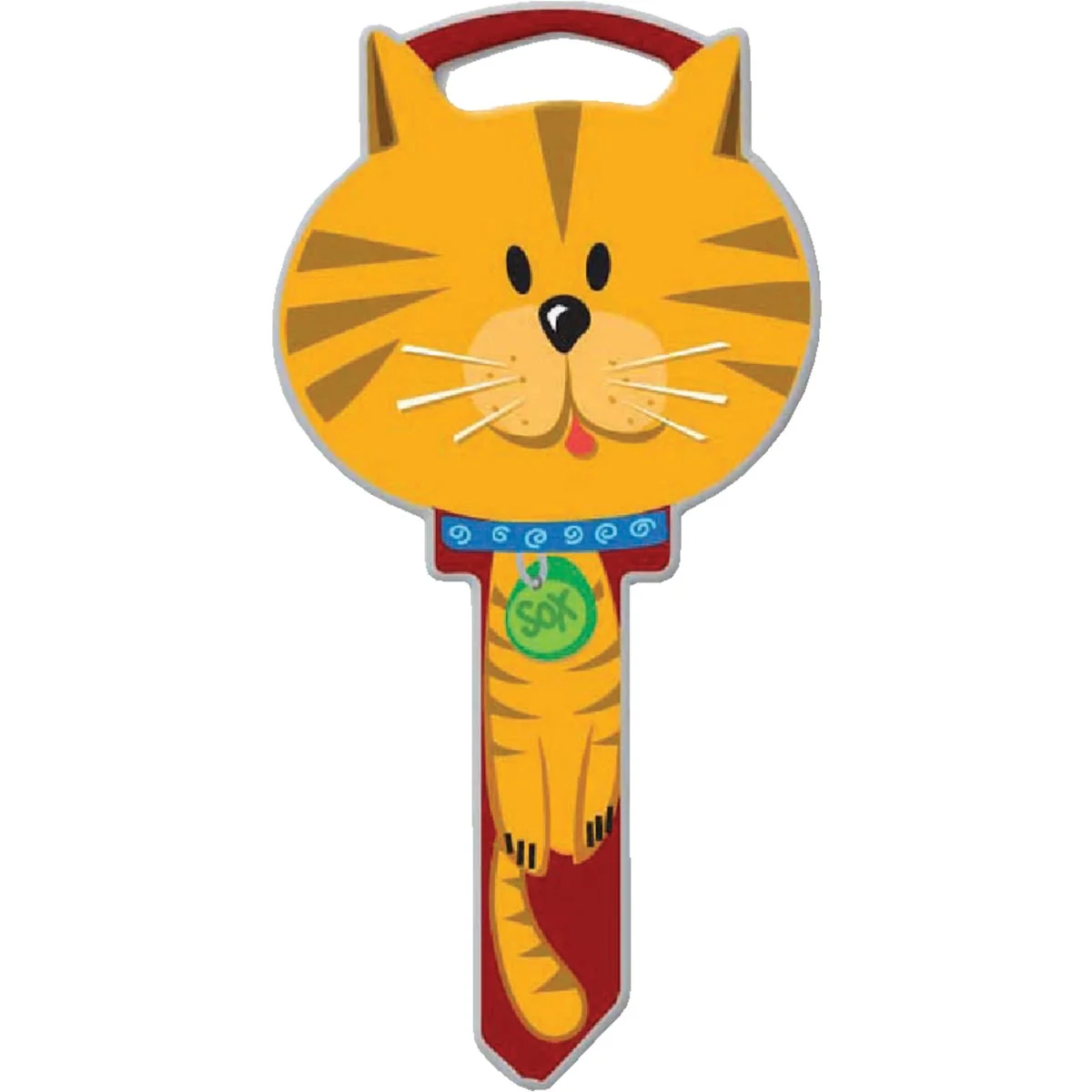 World-Class Lucky Line Cat Design Decorative House Key KW11 Prestigious