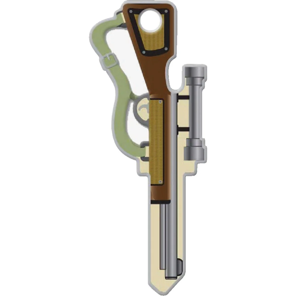 Environmentally Friendly Lucky Line Rifle Design Decorative House Key KW11 Exclusive
