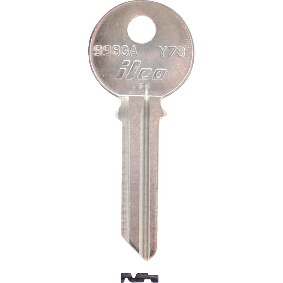 Crafted ILCO Yale Nickel Plated House Key Y78 10-Pack Soft