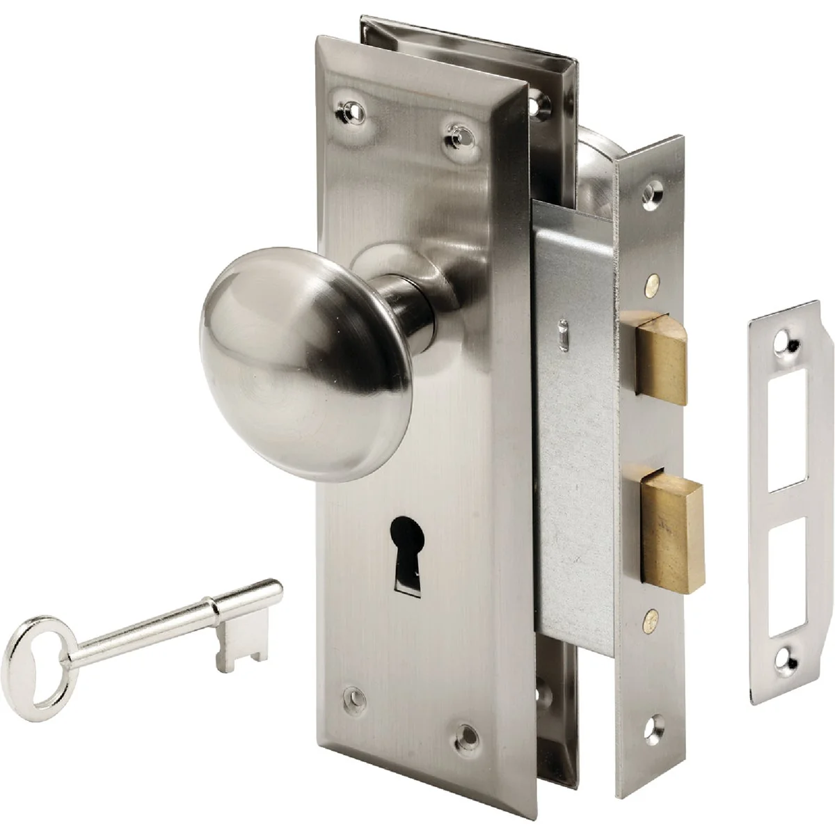 Smart Defender Security Satin Nickel Keyed Mortise Entry Lock Set Innovative