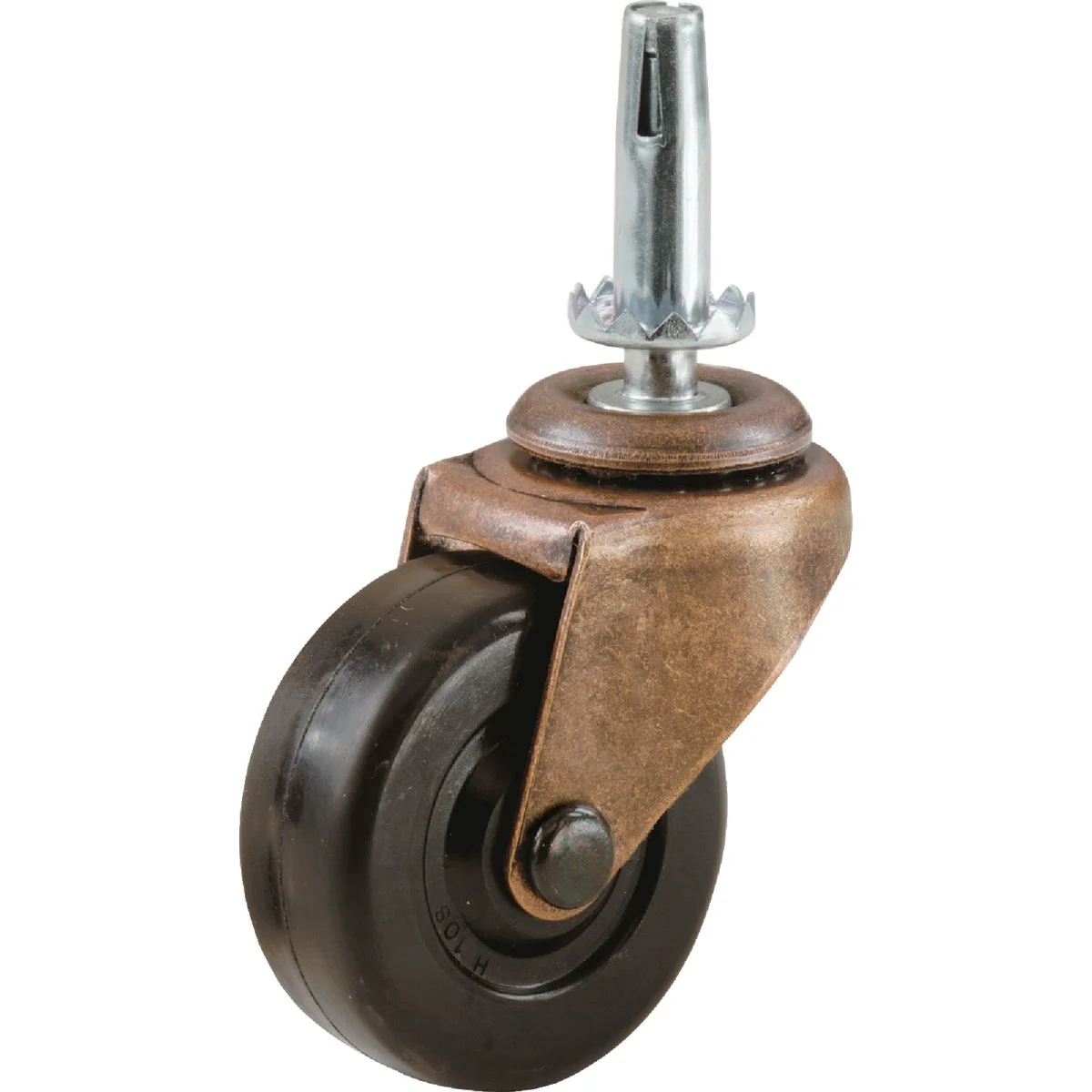 Green Do it 2 In. Medium-Duty Soft Rubber Swivel Stem Caster 2-Pack Premium