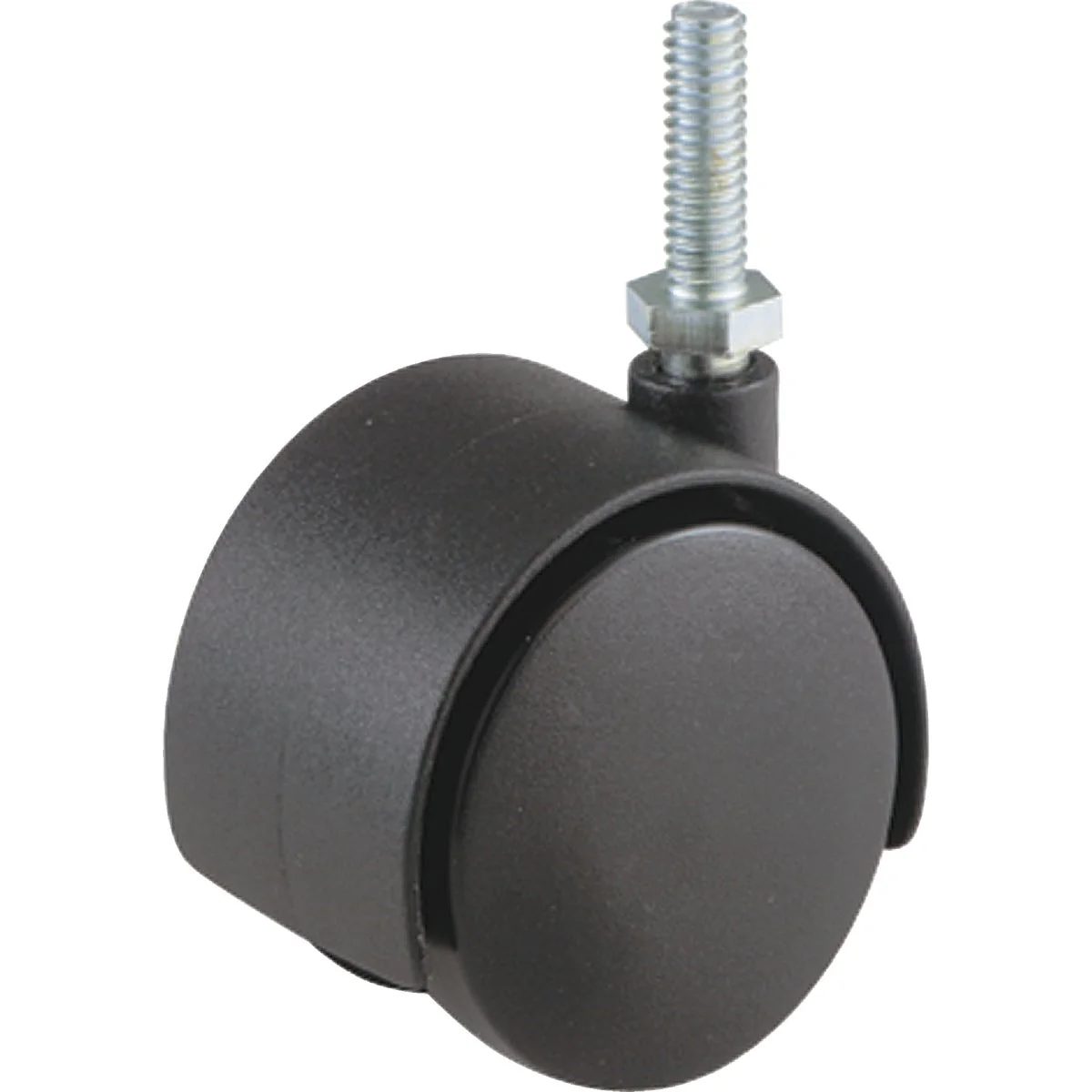 Crafted Do it 2 In. Dia. Black Twin Wheel Caster with 1 In. Stem 1-Count Unique