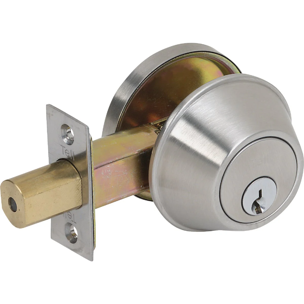 Luxury Tell Commercial Stainless Steel Single Cylinder Deadbolt Authentic