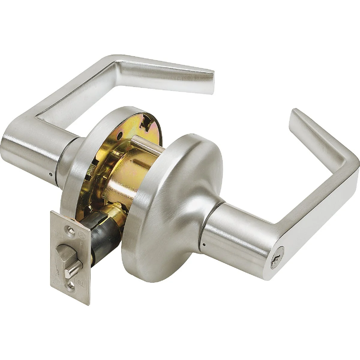 Effective Tell Satin Chrome Entry Door Lever Flexible