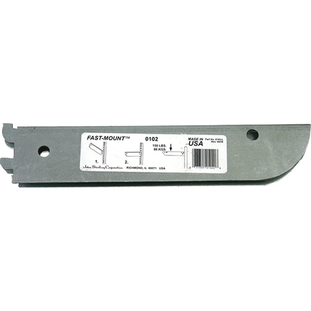 Carefully Designed John Sterling Fast-Mount 10 In. Galvanized Steel Double Shelf Bracket Responsible