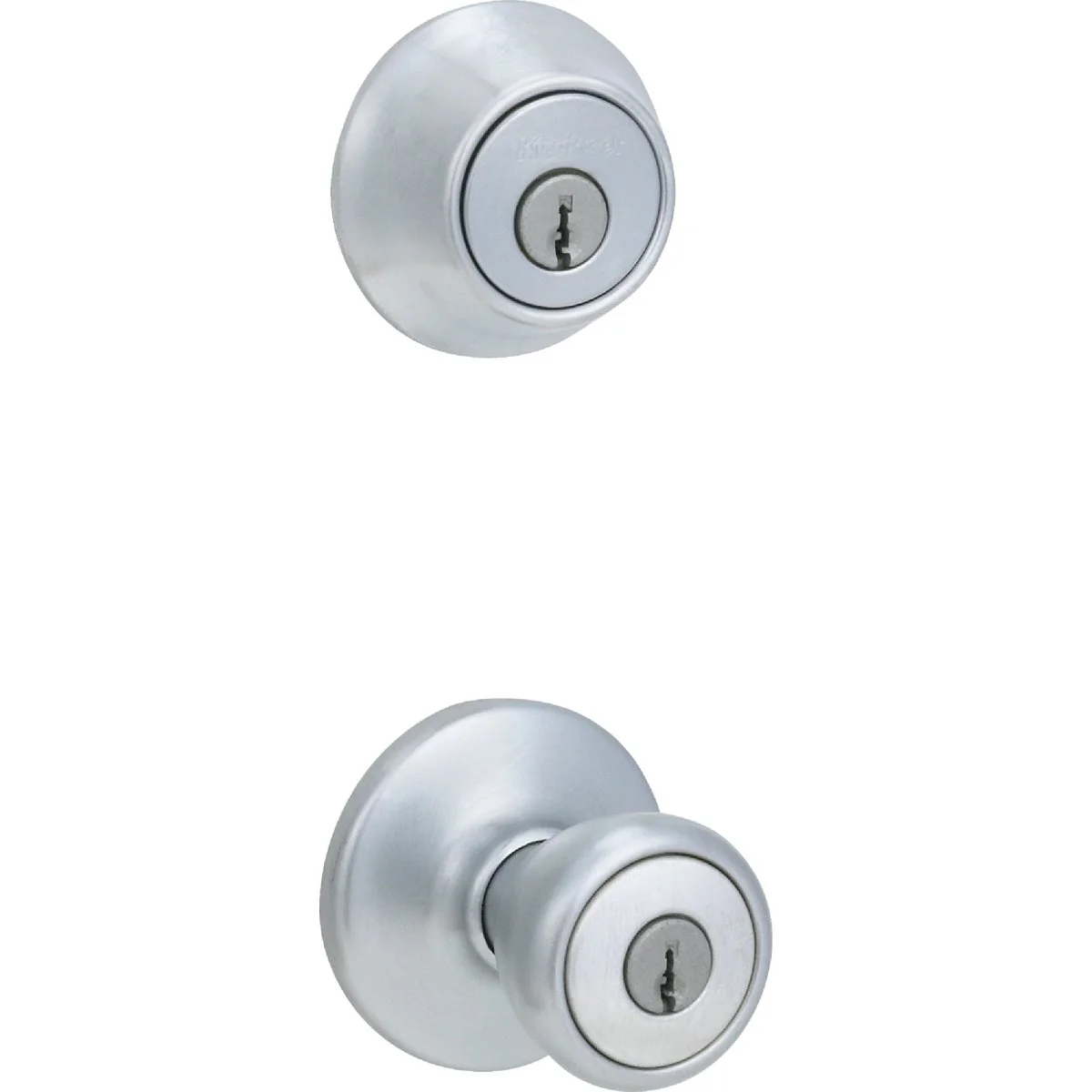 Breathable Kwikset Satin Chrome Deadbolt and Door Knob Combo Verified