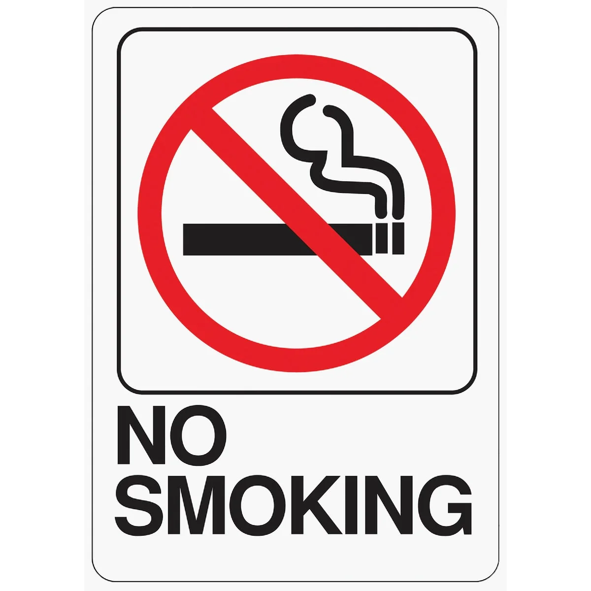 Environmentally Friendly Hy-Ko Deco Series Heavy-Duty Plastic Sign No Smoking Recyclable