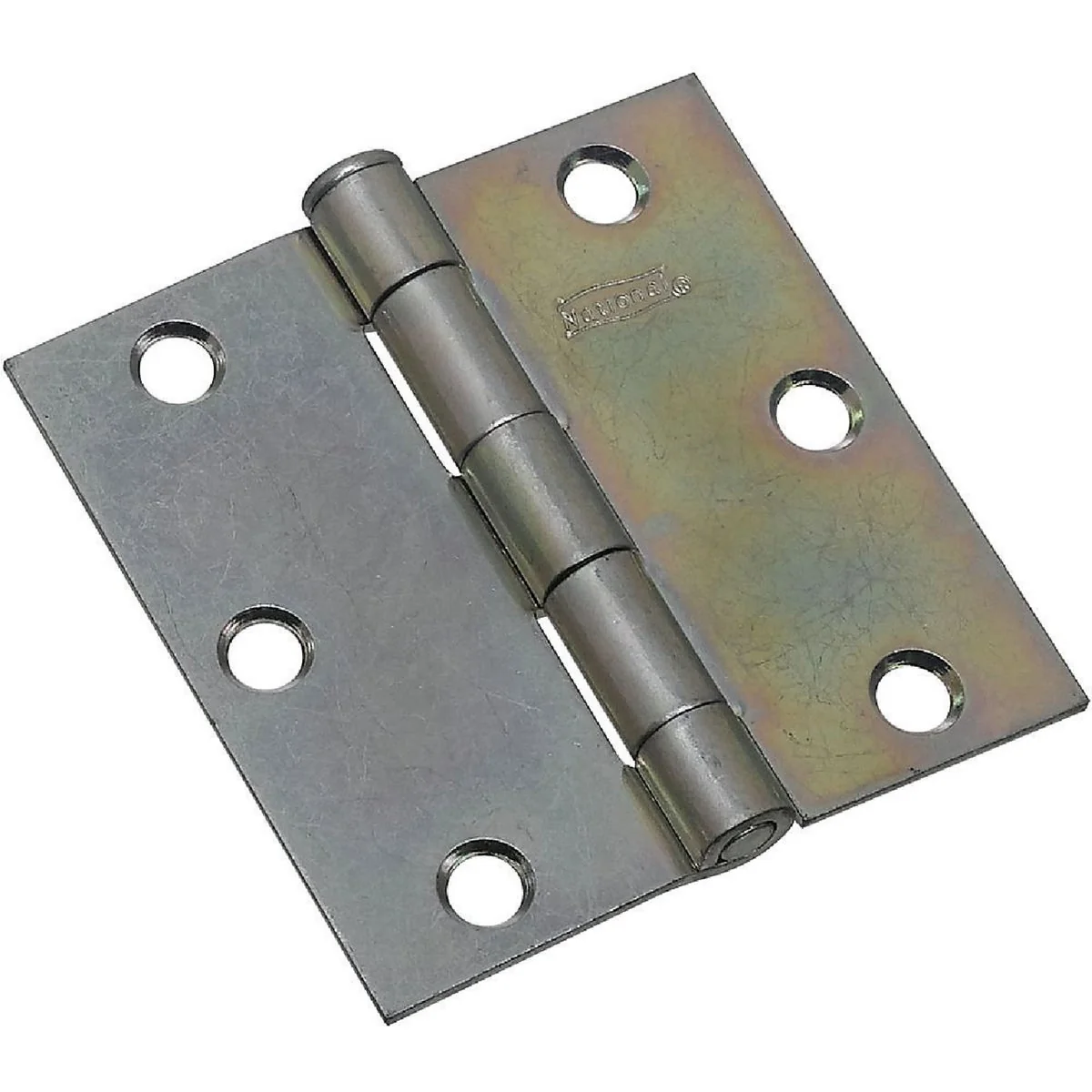 Relaxed National 3 In. Square Zinc Plated Steel Broad Door Hinge 2-Pack Elite