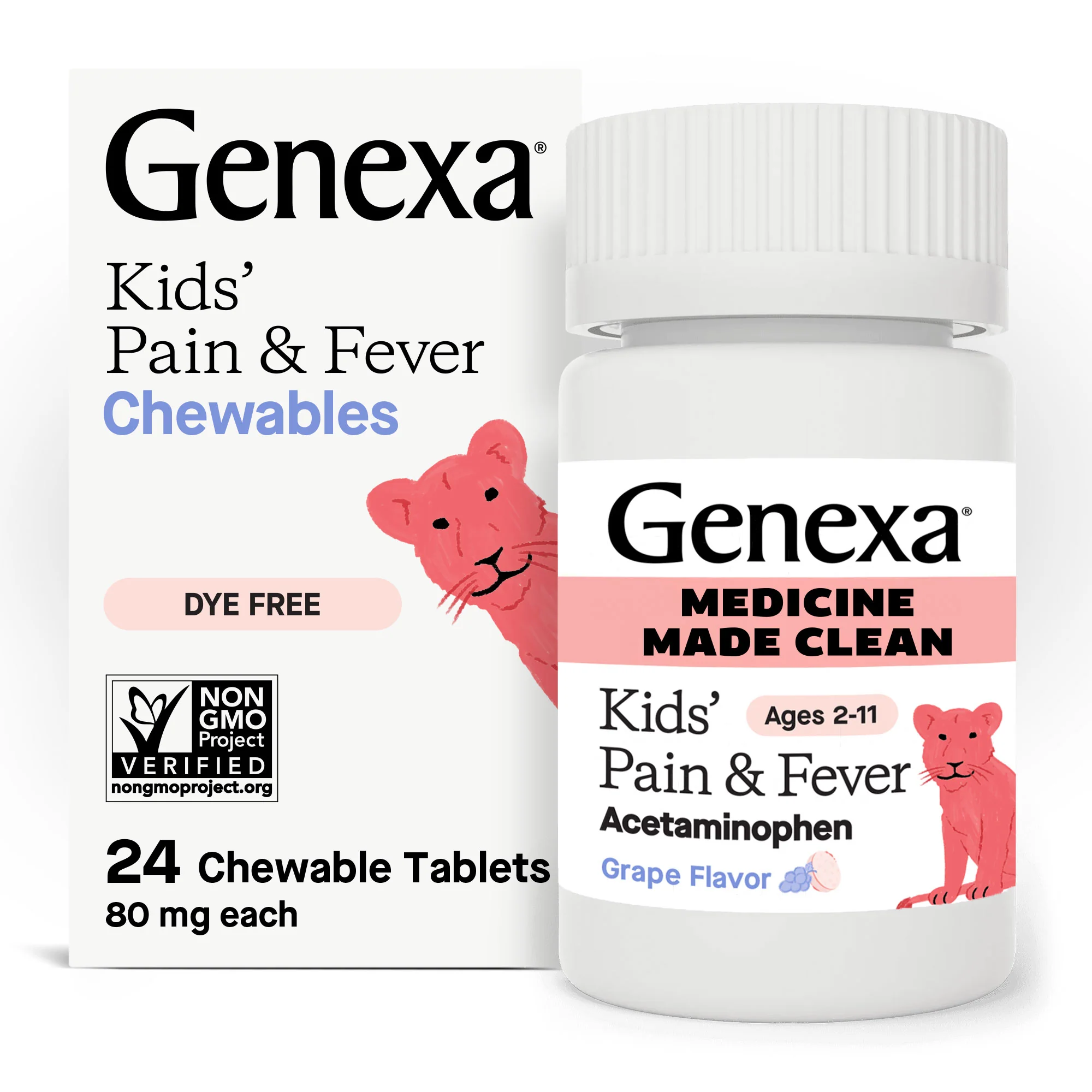 Artisan GENEXA Kids' Pain and Fever Chewable Ages 2-11 Clean