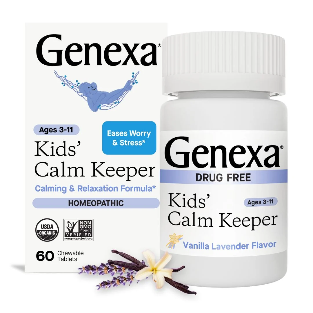 Professional GENEXA Kids' Calm Keeper Chewable Tablets Ages 3-11 Flexible