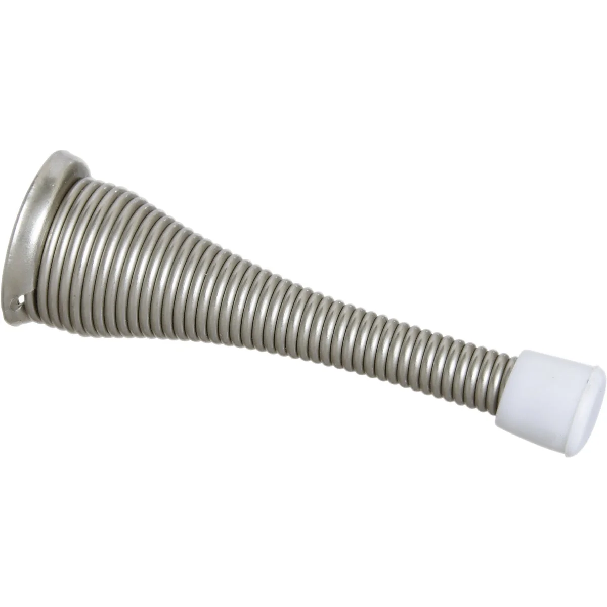 Innovative National Satin Nickel Spring Door Stop Casual